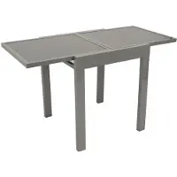 Express Balkonausziehtisch 65/130x65cm, Aluminium + Glas 9926440