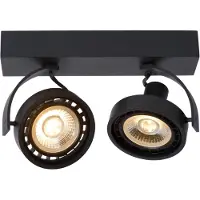 Lucide LED Deckenstrahler Dorian in Schwarz GU10 12W 2-flammig