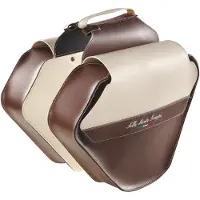 Selle Monte Grappa Monte Grappa Mode - Doppelfahrradsack - künstliches Leder - 33 Liter - Dunkelbraun / Weiss