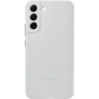 Samsung Original Galaxy S22 Plus Hülle - Echtes Leder - Backcover/Hard Case - Hellgrau