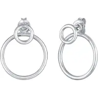 Elli Ohrringe Kreis Rund Einhänger Stecker Geo Trend 925 Silber Elli Silber