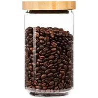 Klarstein Stapelglas mit Bambusdeckel 750 ml stapelbar luftdicht