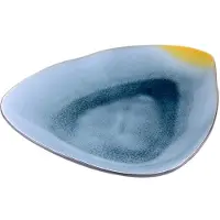 Gastro Teller Oval Grau Blau 28 cm (3-teilig)