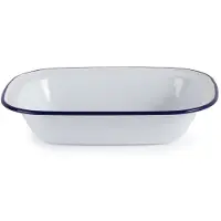 Olympia Gastronoble rechteckige Speiseschale weiß-blau 19 x 28cm
