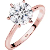 Elli Ring Verlobungsring Kristalle 925 Silber Elli Rosegold