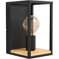Eglo Wandlampe Libertad schwarz mit Holz