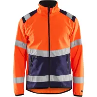 Blakläder High Vis Softshell Jacke - L - High Vis Orange/Marineblau