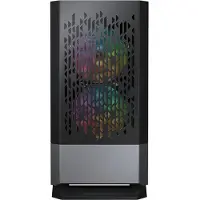 Cougar Gehäuse Mini-Tower MG140 Air ARGB, Schwarz, Mini Tower, PC, Schwarz, micro ATX, Mini-ITX, Blau, Grün, Rot, Rücken, Vorderseite