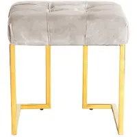 InStyle Look by Kayoom | Hocker Rory samt braun Samt 48x48x48 cm | NADUVI