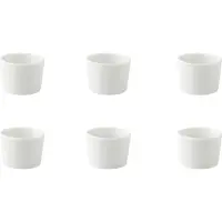 Palmer 2 x White Delight Dipschalen im Set, Porzellan, Ø 6 cm, 8 cl, weiß glänzend, rund klein konisch moderne Form, für Saucen