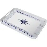 Brunner Blue Ocean Serviertablett 29,5 x 40 cm weiß/blau