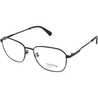 Polaroid PLD D454/G Herren-Brille inkl. Gläser Vollrand Eckig Metall-Gestell 54mm/17mm/145mm, schwarz