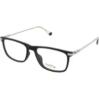 Polaroid PLD D458/G Herren-Brille inkl. Gläser Vollrand Quadratisch Kunststoff-Gestell 54/17/145, schwarz