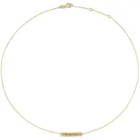Jackie Gold Eleven Rings Halskette aus 14 Karat Gelbgold
