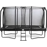 Salta First Class Trampolin - 244x427cm - Schwarz Mit Leiter (5376a)