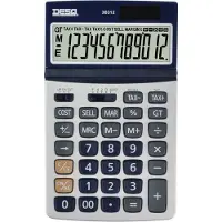 Desq Taschenrechner Business Classy Large 30312, 12-stelliges LC-Display, Solar- & Batteriebetrieb
