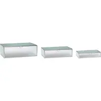 Hubsch Glasbox matt silber - 3er Set
