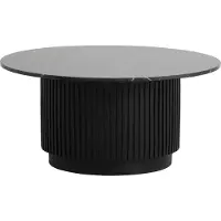 Nordal Couchtisch ERIE Ø90cm aus Marmor - Schwarz