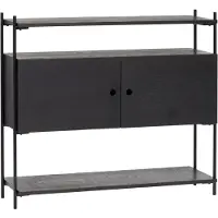 Hubsch Schrank Holz / Metall - schwarz