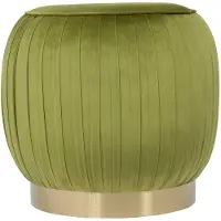InStyle Look by Kayoom | Pouf Lilje Samt grün Samt 43x42x43 cm | NADUVI