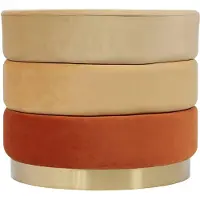 InStyle Look by Kayoom | Pouf Elyse samt orange Samt 50x42x50 cm | NADUVI