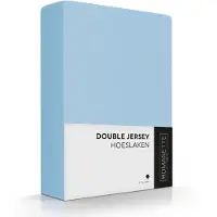 Romanette Spannbettlaken Hellblau (Double Jersey)-2-personen (140/150 x 200/210/220 cm)