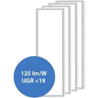 LumenXL LED Panel Set 4 Stück, 120x30cm, UGR<19, 30W, 4000K - 125lm/W