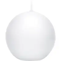 Party Deco Bougie Sphère Blanc Mat - 8cm (6pcs)