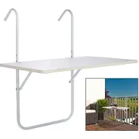 Huismerk HI Klappbarer Balkontisch 60 x 40 x 1,2 cm, weiß