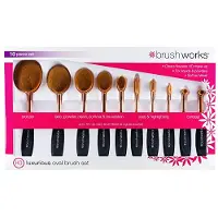 Huismerk Luxurious Oval Brush Set 10 stk.