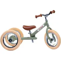 Trybike Steel 3-in-1 Loopfiets, Vintage Groen Driewieler