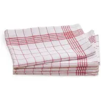 Gozze Baumwoll-Geschirrtuch, 50 x 70 cm 60041-37-5070 , 1 Packung = 10 Stück, rot