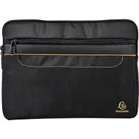 Exacompta Laptop Hülle Exactive, für 1 Laptop oder Tablet bis 13,3″,1 Reissverschlusstasche, wasserfester Polyesterstoff, schwarz