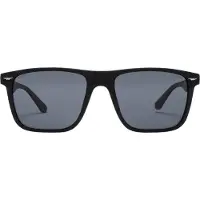 Police POISPLE02 Unisex-Sonnenbrille Vollrand Quadratisch Kunststoff-Gestell, schwarz