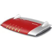 FRITZ! Box 4040, Wi-Fi 5 (802.11ac), Dual-Band (2,4 GHz/5 GHz), Ethernet/LAN, Rot, Silber, Tabletop-Router