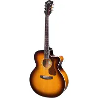 Guild F-250CE Deluxe Jumbo-Elektroakustik antik gemasert