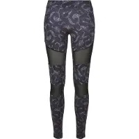 Urban Classics Ladies Tech Mesh Aop Leggings Blackpaisley Größe: XS | Sport-Leggings Outlet | Damen | Schwarz