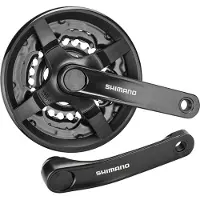 Shimano Tourney Fc-ty301 3 X 6/7/8s Crankset Silber 150 mm / 42/34/24t