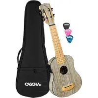 Cascha HH 2315E Bamboo Sopran Ukulele Graphite