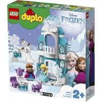 LEGO 10899 DUPLO Princess Frozen Elsas Eispalast, Bauset mit einem Leuchtstein, Prinzessin Elsa und Anna Mini-Puppen sowie Schneemann Figur, Spielzeuge für Jungen und Mädchen ab 2 Jahren