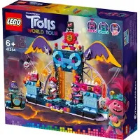 LEGO 41254 Trolls World Tour Volcano Rock City Konzert Spielset mit Popy, Branch und Barb, Musikszene und Gitarren