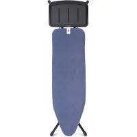 Brabantia Bügelbrett B, Ärmelbügelbrett, Baumwolle, Dampfbügeleisen, Schwarz, Blau, Einfarbig, Blau
