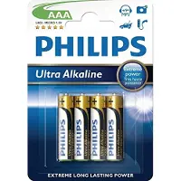 Philips 12x Ultra Alkaline AAA 4er-Pack LR03-Batterien