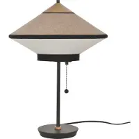 Forestier Cymbal Tischleuchte Neutral - , Cymbal S, Beige, für Wohnzimmer, Stoff / Textil, Design