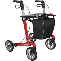 Rehasense Carbon Rollator Athlon SL mit Softbereifung M Rot 1 St