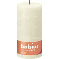 Bolsius Rustikale Kerze, Blockkerze 200/100 Soft Pearl