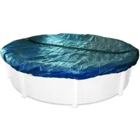 Interline Winterabdeckung Oval 7,30 x 3,60 m, Poolabdeckung, Überirdischer Pool, Oval, Blau, Silber, PVC, 3600 mm
