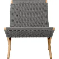 Carl Hansen & Son Carl Hansen - MG501 Cuba Chair Outdoor, Teak unbehandelt / charcoal