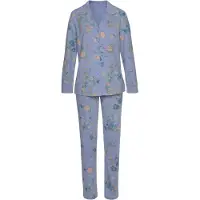 Vivance Pyjama mehrfarbig Gr. 32/34 für Damen. Mit V-Ausschnitt. Bequem. Nachhaltig.
