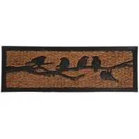 Best For Boots Türmatte Gummi/Kokos Vögel auf Ast, 75 x 25 x 0,9 cm